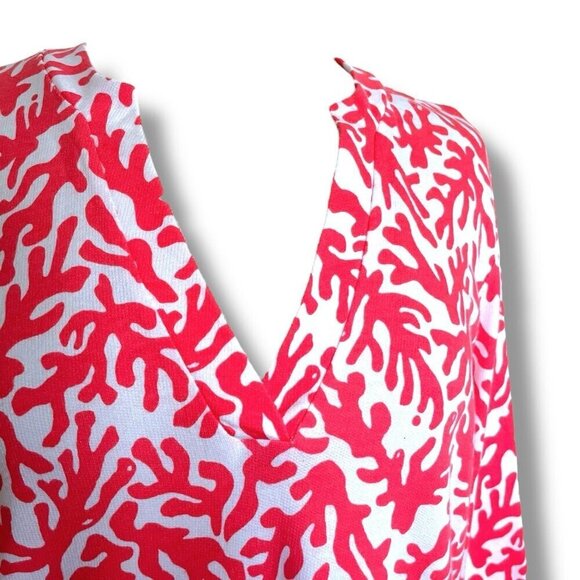 Lilly Pulitzer Womens Odette Tunic Top Sz Medium Island Coral Treasure Print - Picture 4 of 6